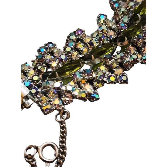 Vintage Amazing Tricolor Dimensional Rhinestone Bracelet (A2345) - Picture 3 of 5